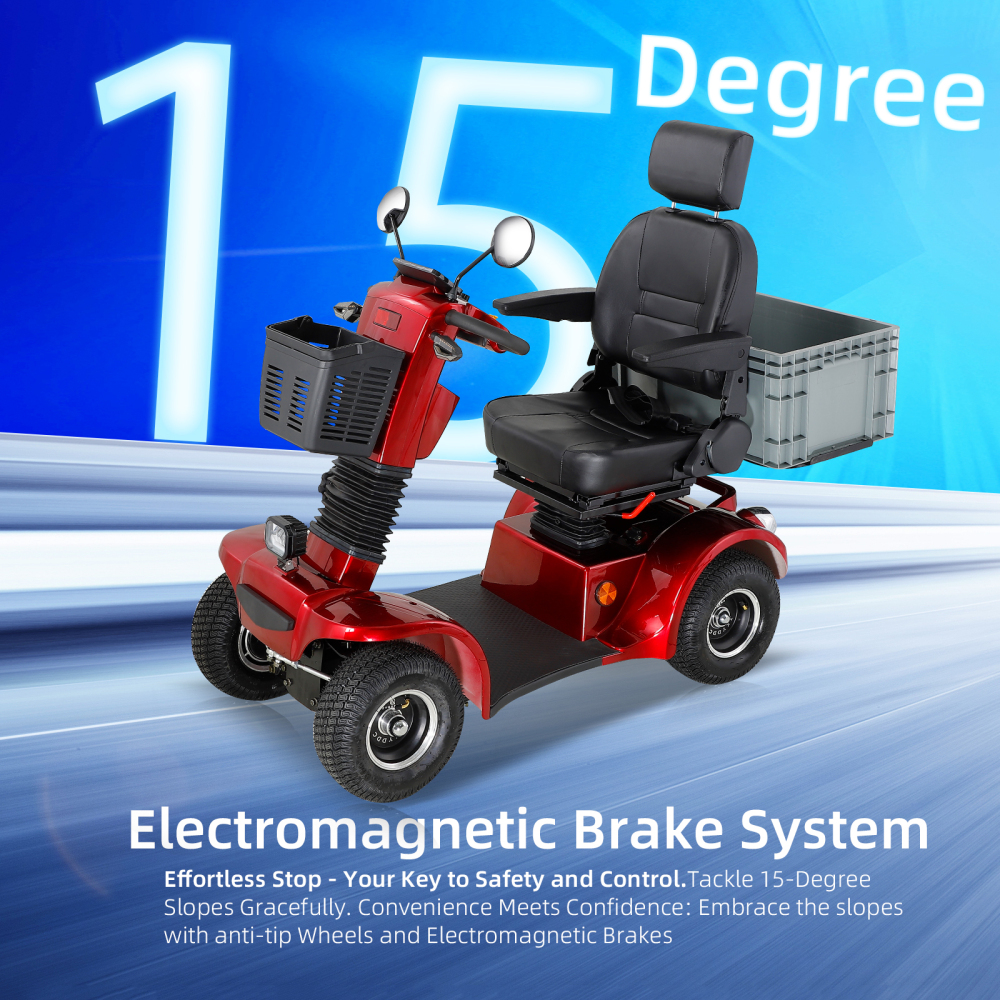 Xspracer BSHC-Red 4 Wheels Heavy Duty Mobility Scooter
