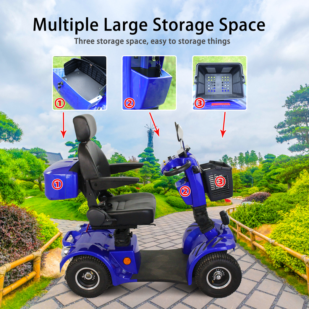 Xspracer BSH-Blue 4 Wheels Heavy Duty Mobility Scooter