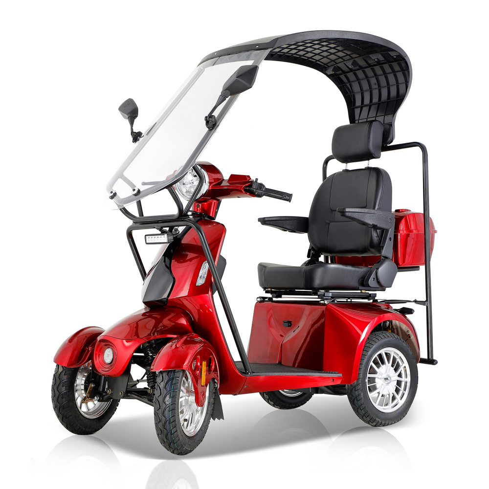 Xspracer AFDROOF-Red 4 Wheels Heavy Duty Mobility Scooter