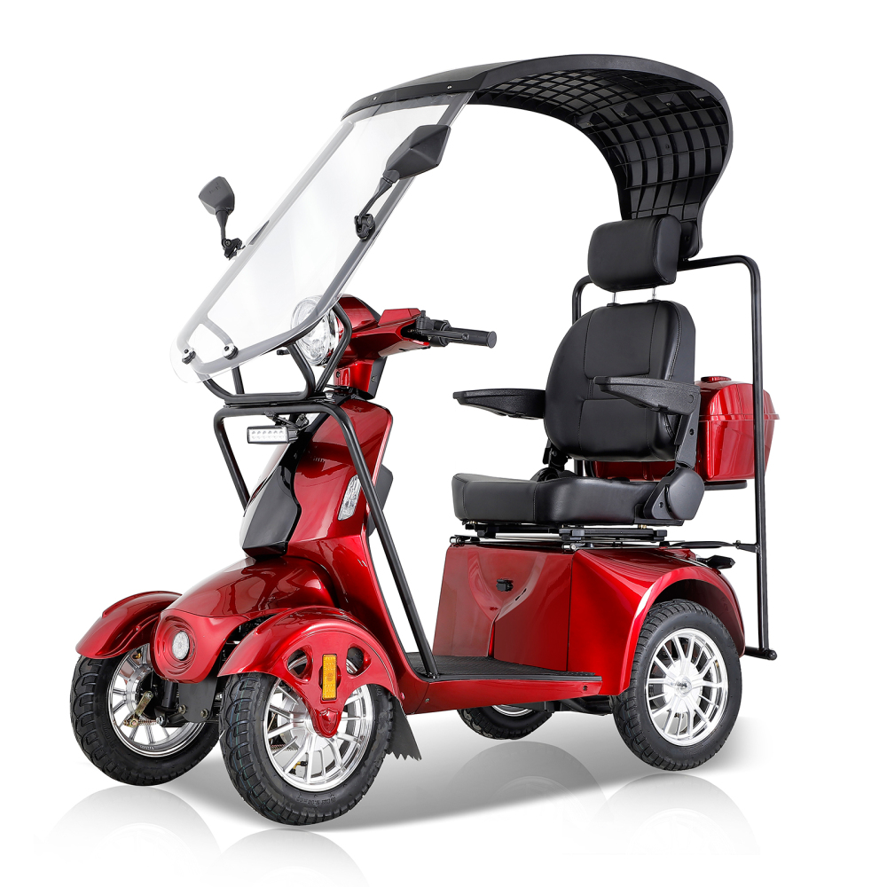 Xspracer AFDROOF-Red 4 Wheels Heavy Duty Mobility Scooter