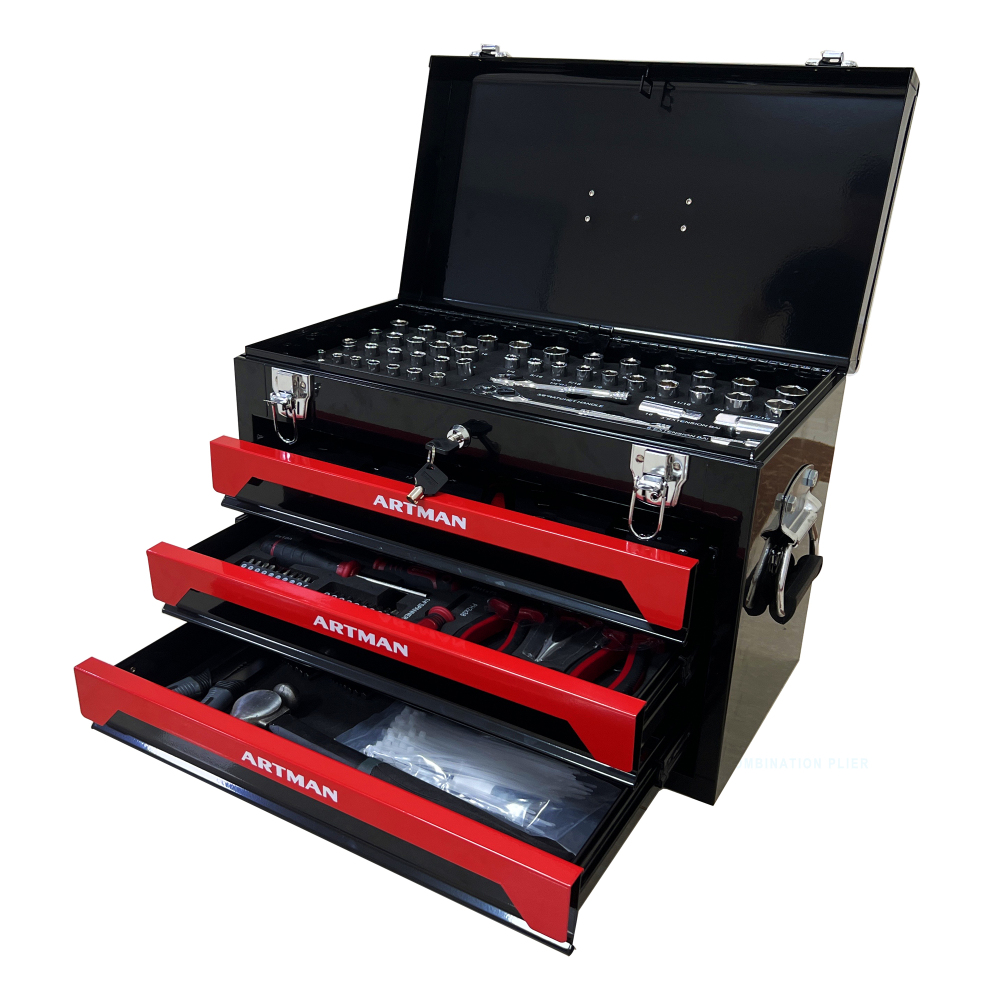 3 Drawers Tool Chest with Tools