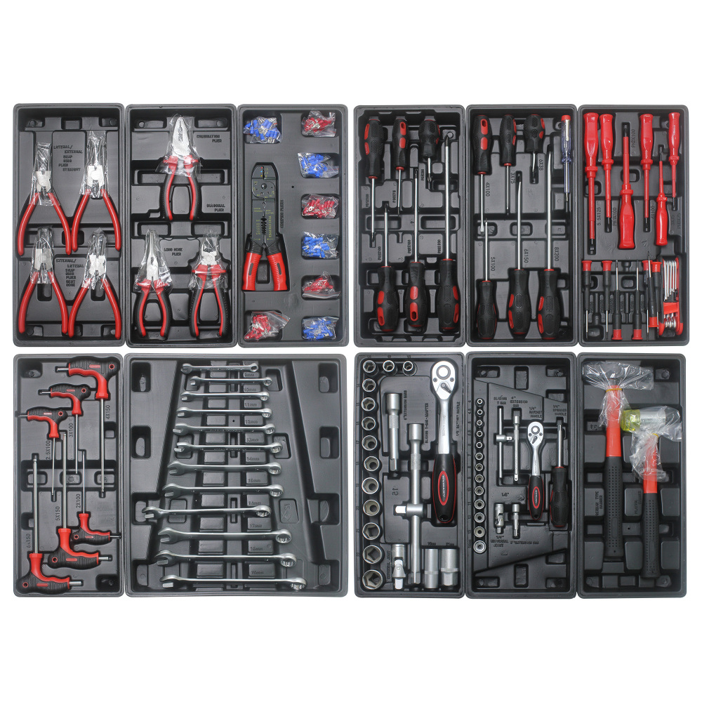 4 Drawers Multi-functional Tool Cart with Tools