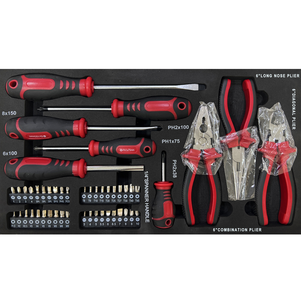 3 Drawers Tool Chest with Tools