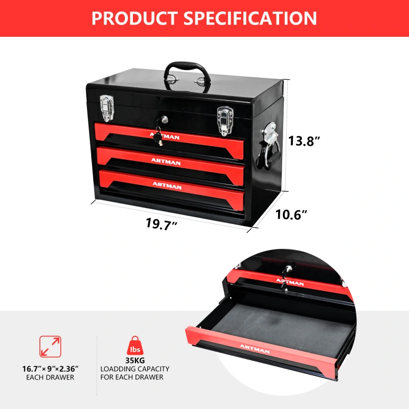 3 Drawers Tool Chest
