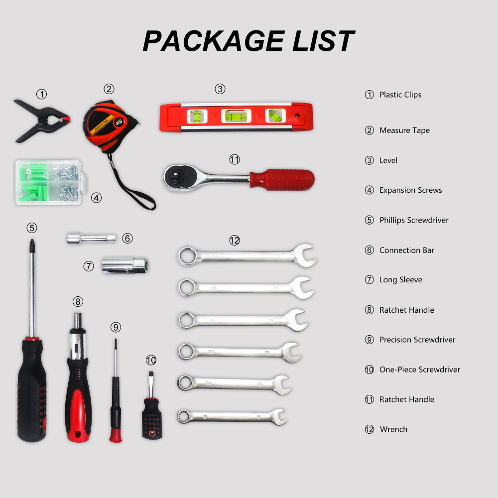 Black Hand Tool Box with 238pcs Tools