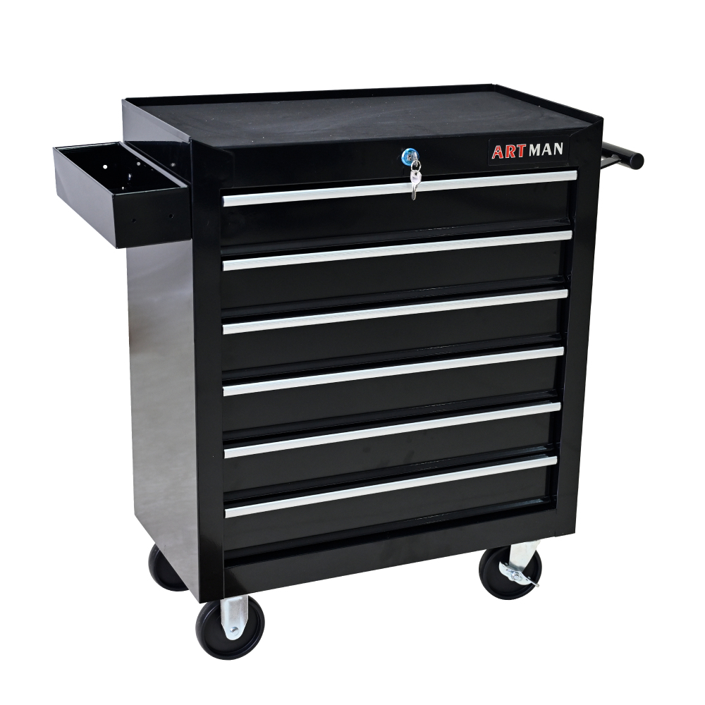 6 Drawers Multi-functional Tool Cart with Wheels and Lock