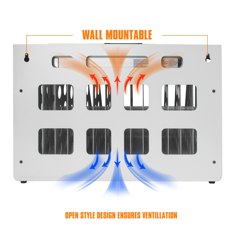 16 Devices Charging Storage Box with Lock - White