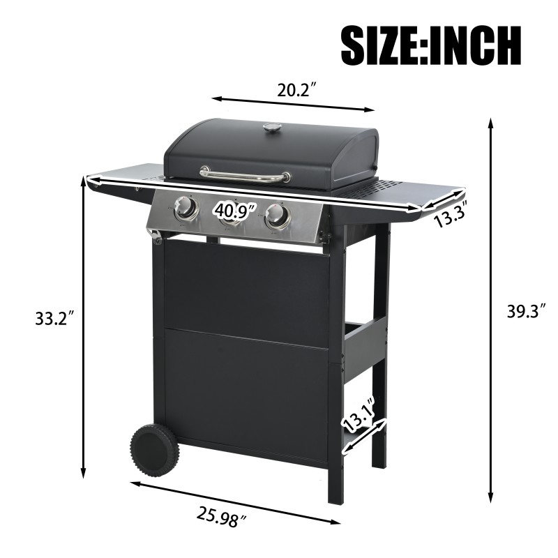 Xspracer 13-in W 3-Burner Stainless Steel Propane Gas Grill