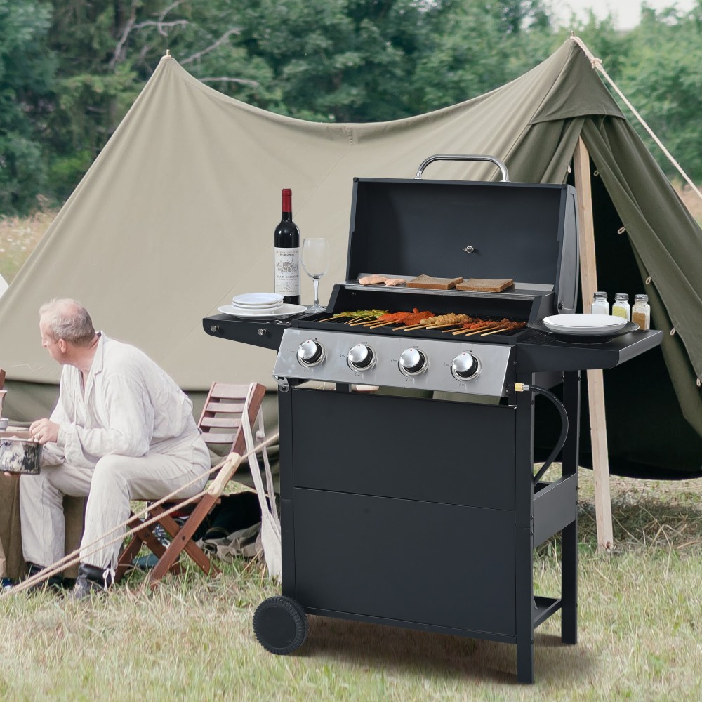 Xspracer 15-in W 4-Burner Stainless Steel Propane Gas Grill