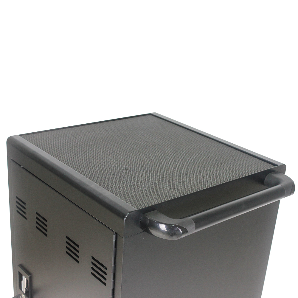 35 Devices Mobile Storage Charging Cart for Laptops with Lock - Black