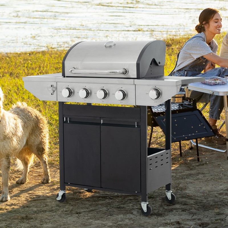 Xspracer 18-in W 4-Burner Stainless Steel Propane Gas Grill