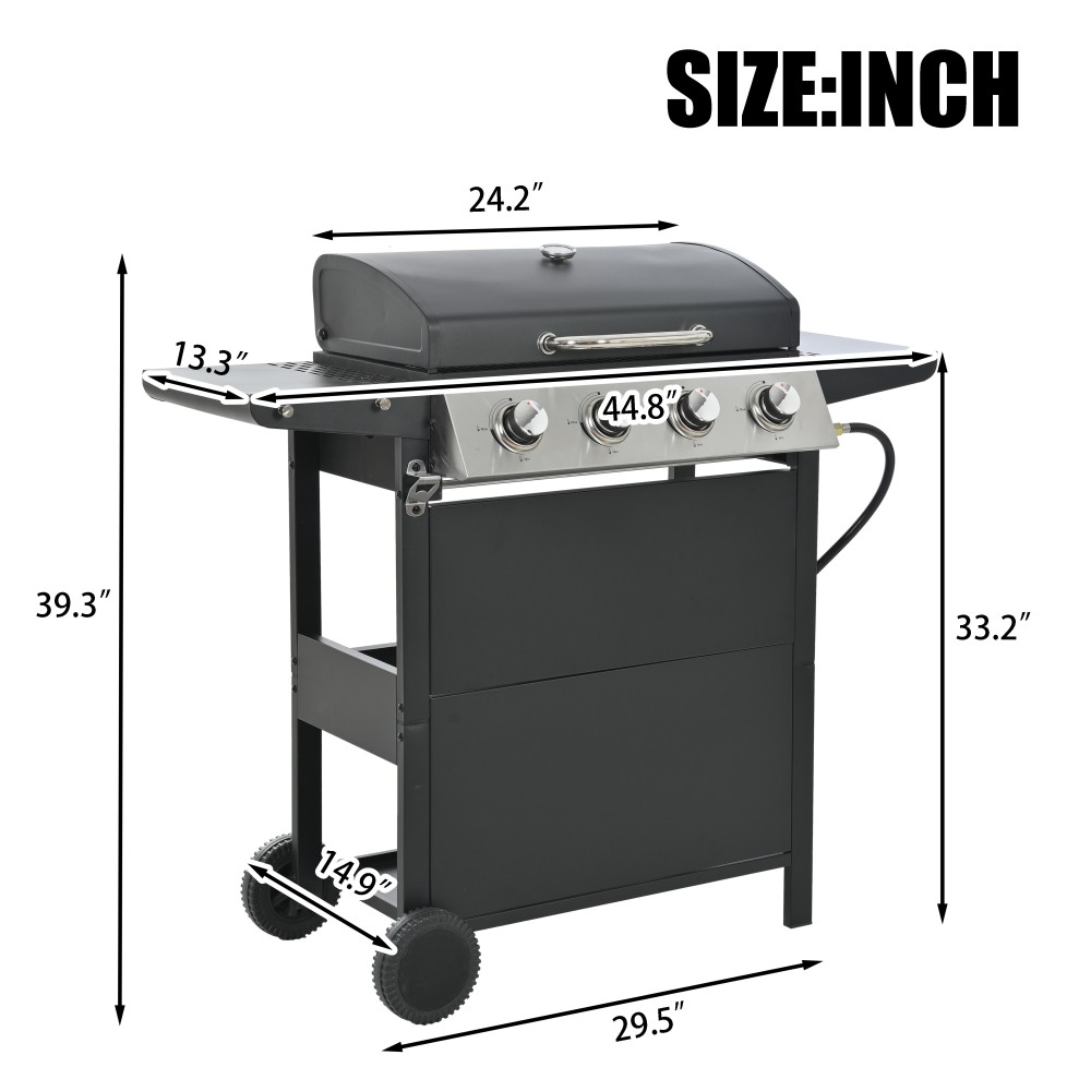 Xspracer 15-in W 4-Burner Stainless Steel Propane Gas Grill
