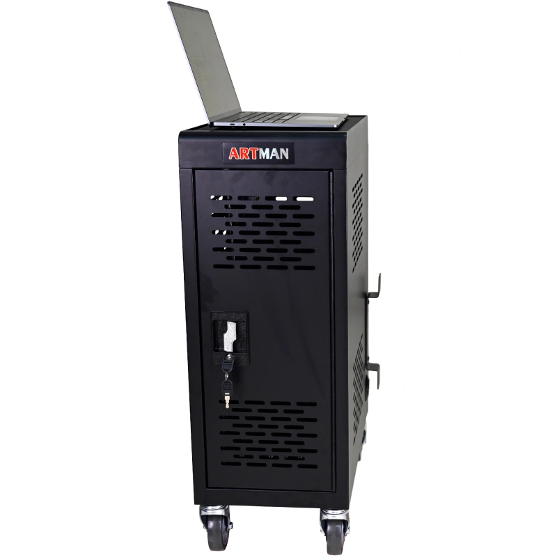 16 Devices Mobile Storage Charging Cart for Laptops with Lock