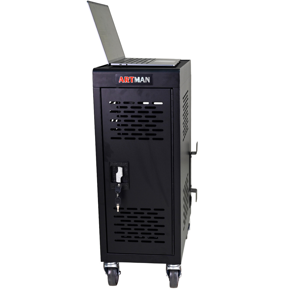 16 Devices Mobile Storage Charging Cart for Laptops with Lock