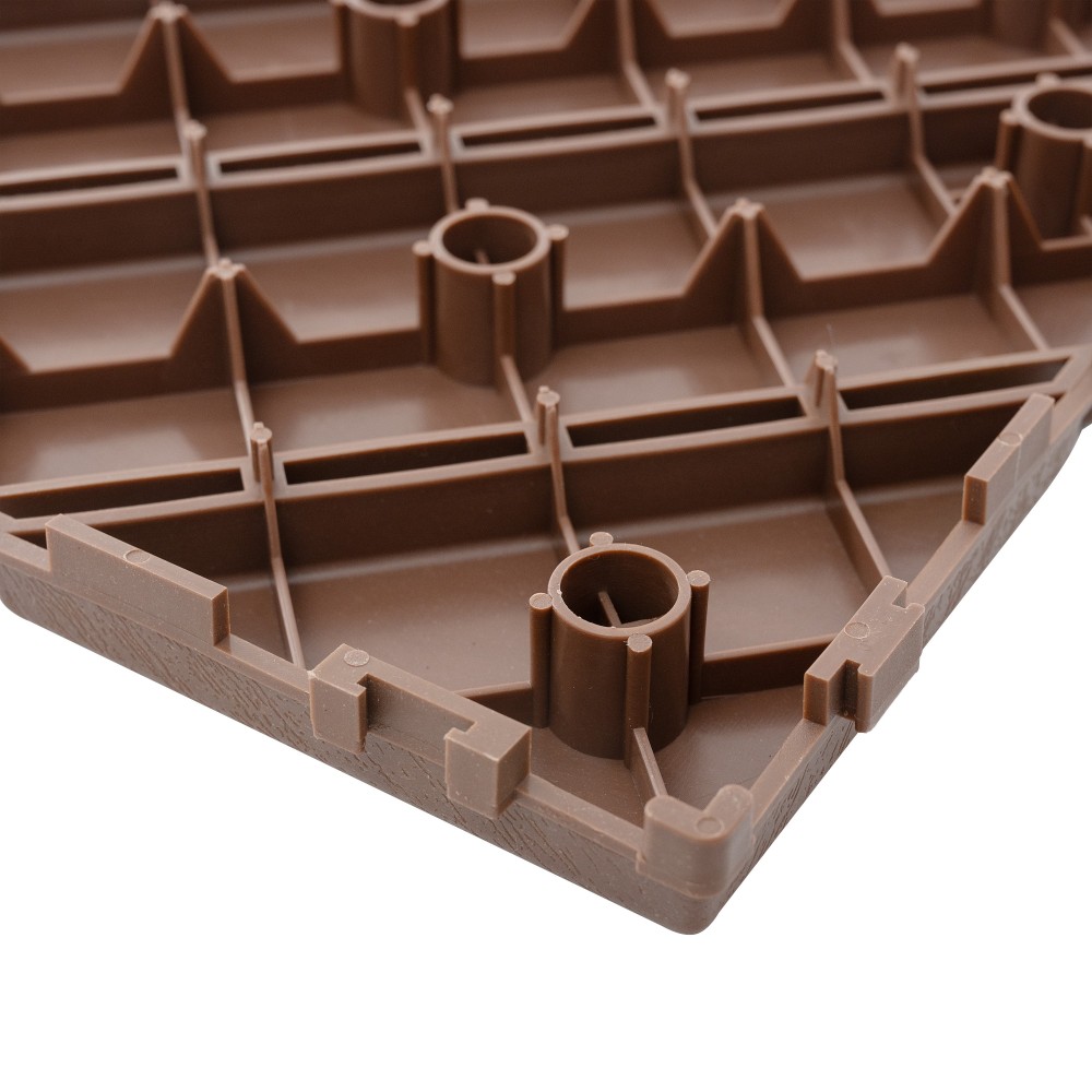 0.80-in x 11.8-in 44-Pack Dark Brown Prefinished Vinyl/Plastic Deck Tile