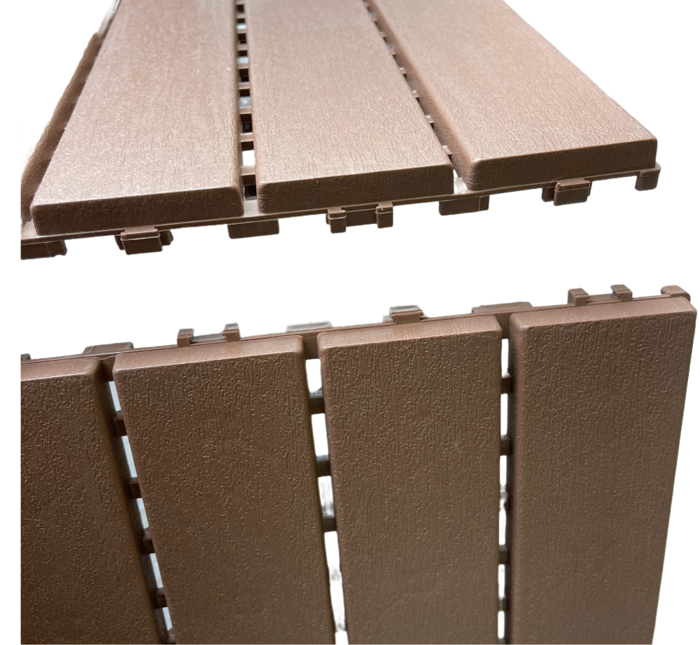 0.80-in x 11.8-in 44-Pack Dark Gray Prefinished Vinyl/Plastic Deck Tile