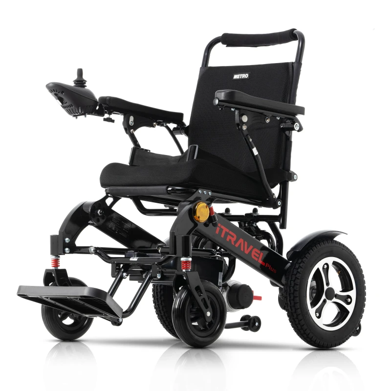 Intelligent Lightweight Foldable Electric Wheelchairs- Black