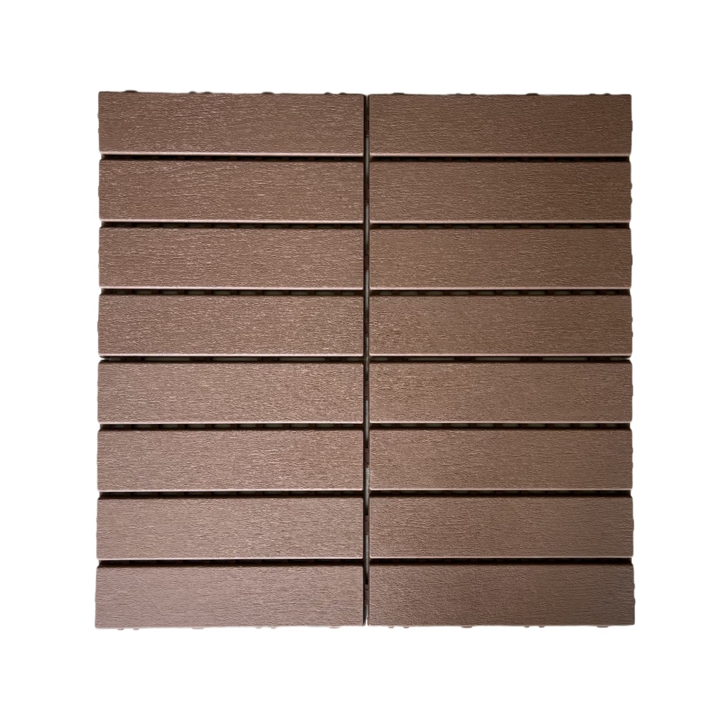0.80-in x 11.8-in 44-Pack Dark Gray Prefinished Vinyl/Plastic Deck Tile