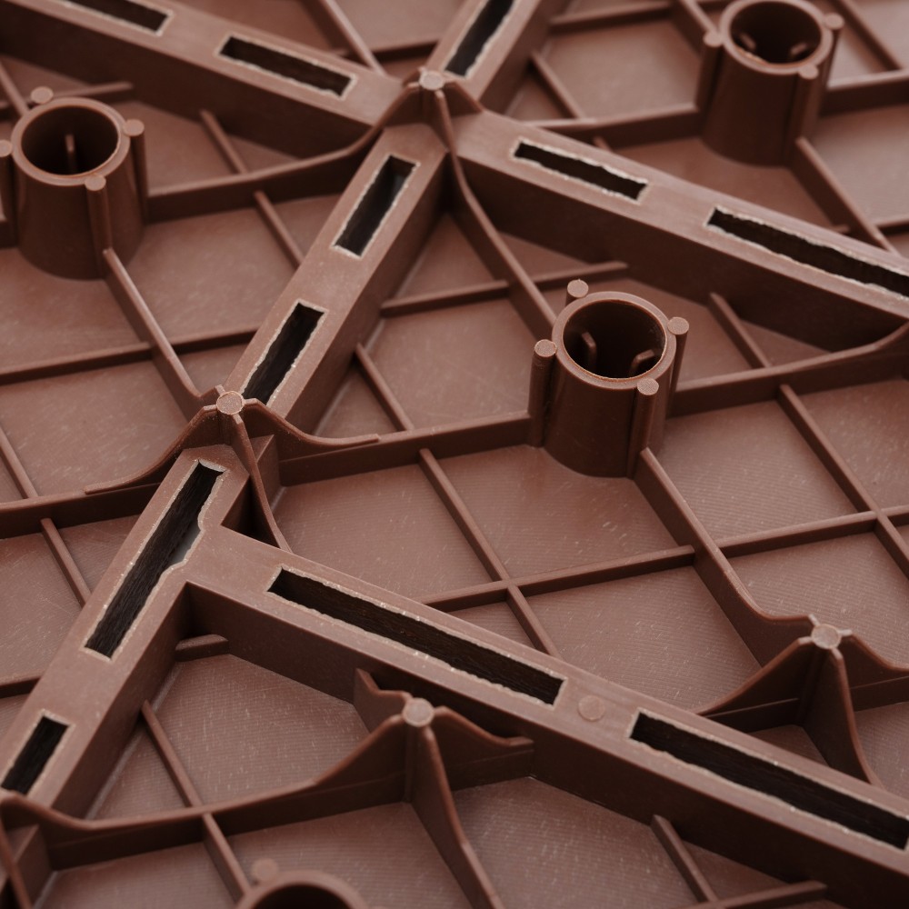0.80-in x 11.8-in 44-Pack Dark Brown Prefinished Vinyl/Plastic Deck Tile