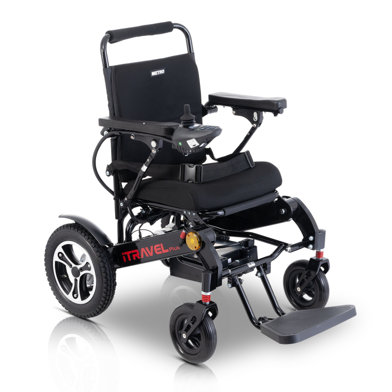 Intelligent Lightweight Foldable Electric Wheelchairs- Black