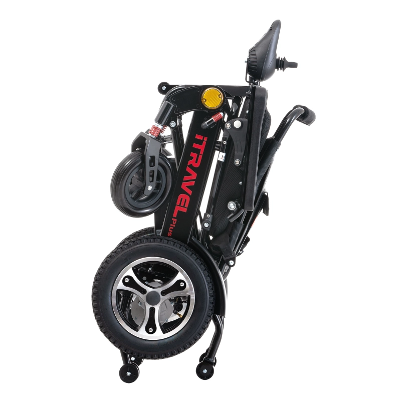 Intelligent Lightweight Foldable Electric Wheelchairs- Black