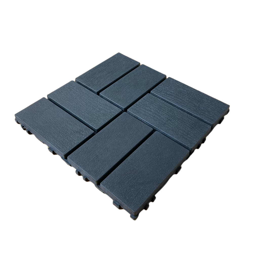 0.80-in x 11.8-in 44-Pack Dark Gray Prefinished Vinyl/Plastic Deck Tile