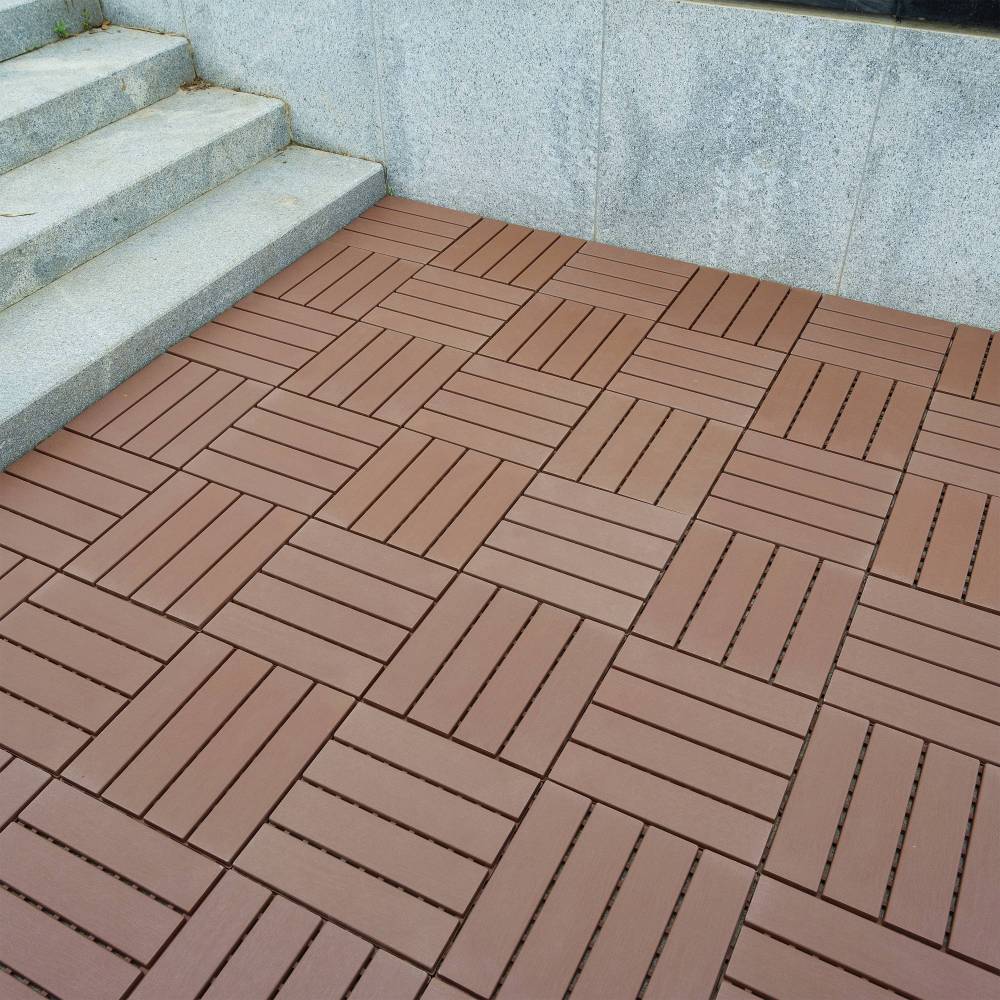0.80-in x 11.8-in 44-Pack Dark Gray Prefinished Vinyl/Plastic Deck Tile
