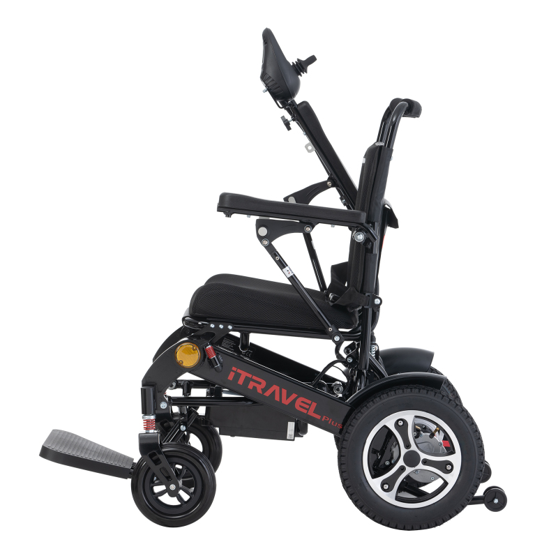 Intelligent Lightweight Foldable Electric Wheelchairs- Black