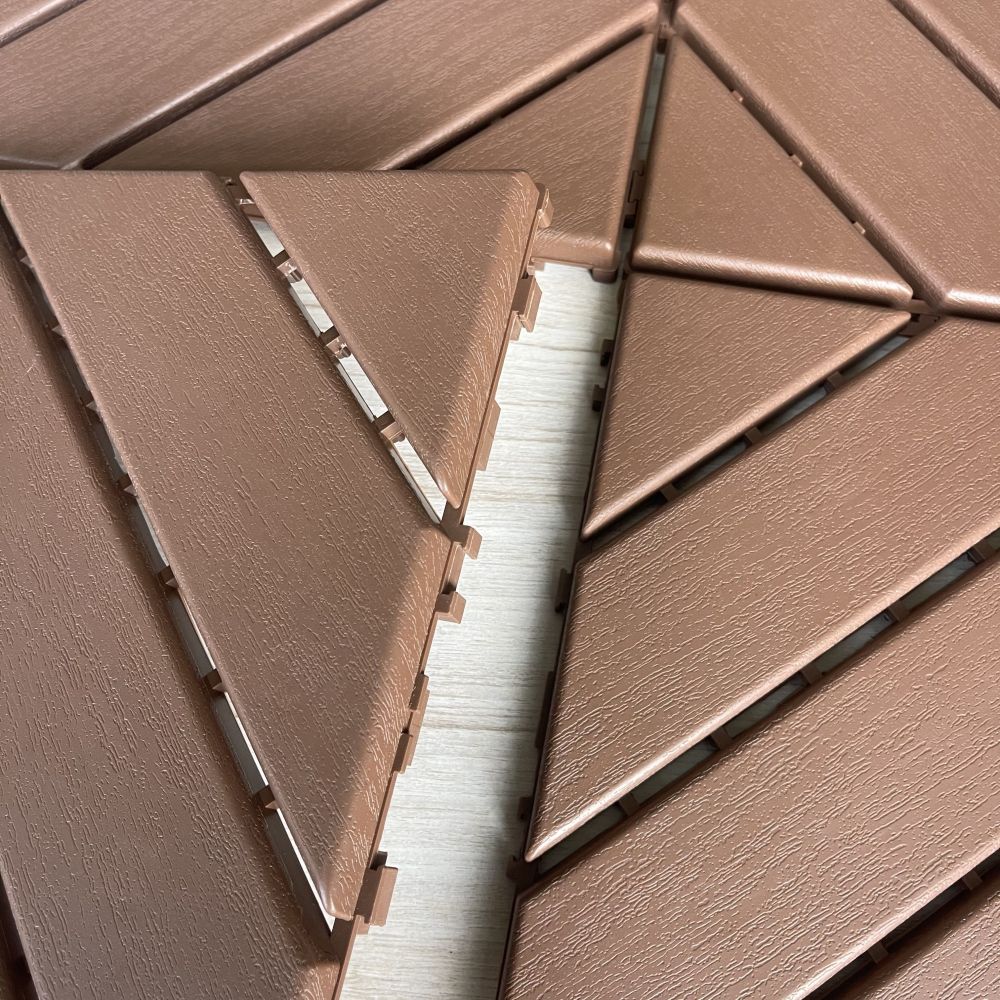 0.80-in x 11.8-in 44-Pack Dark Brown Prefinished Vinyl/Plastic Deck Tile
