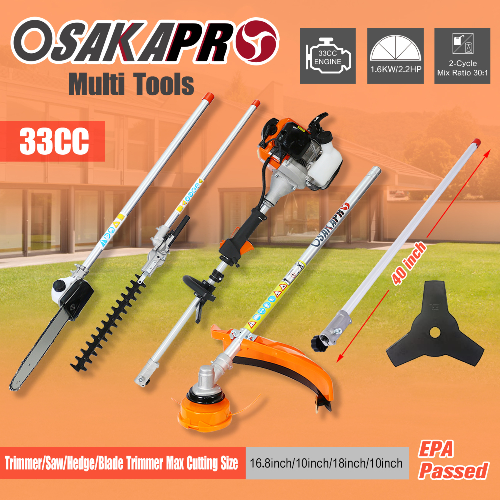 Xspracer 10 in 1 Multi Tool 33-cc 2-cycle Gas String Trimmer