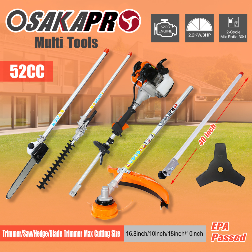 Xspracer 10 in 1 Multi Tool 52-cc 2-cycle Gas String Trimmer
