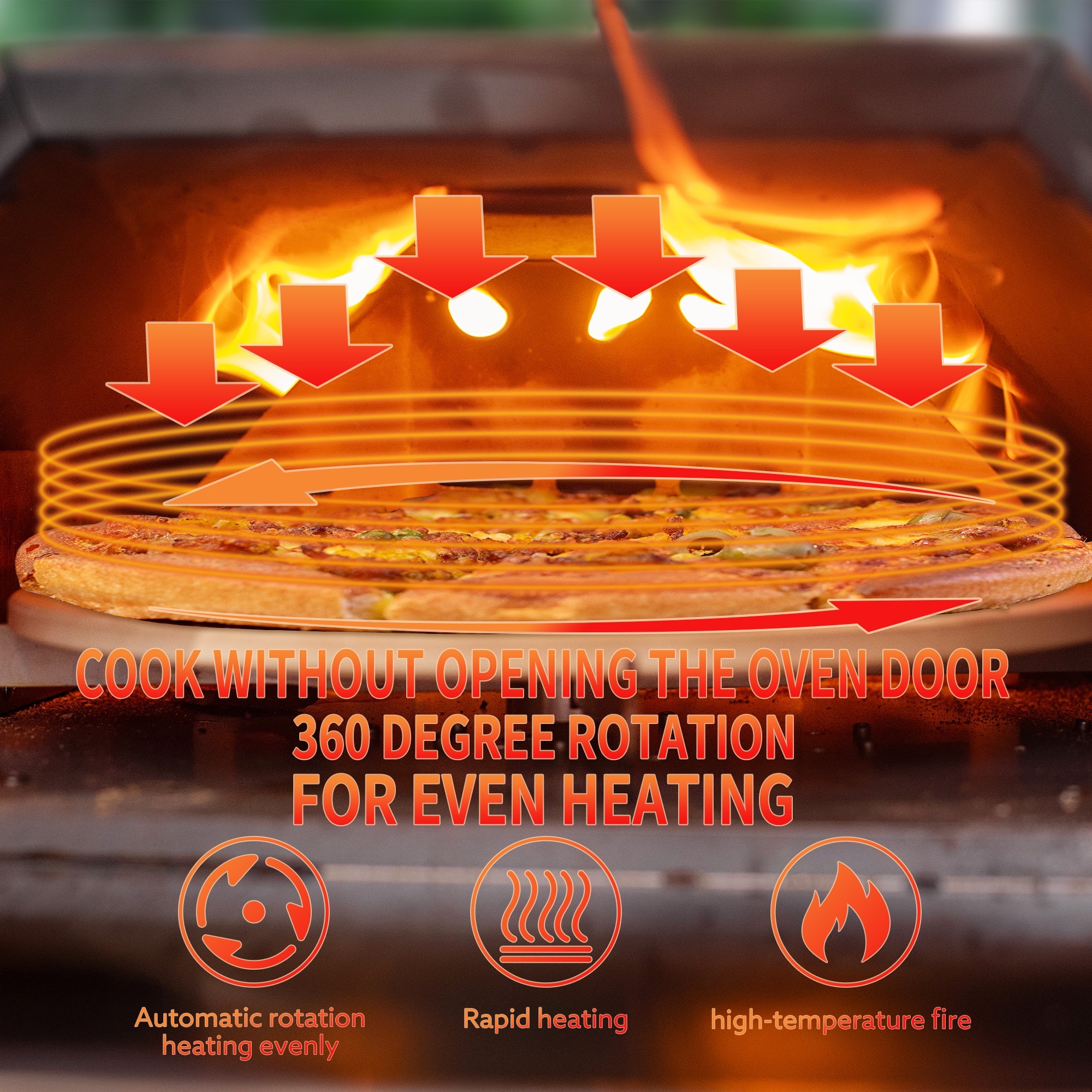Xspracer Stainless Steel Wood Fired Outdoor Pizza Oven