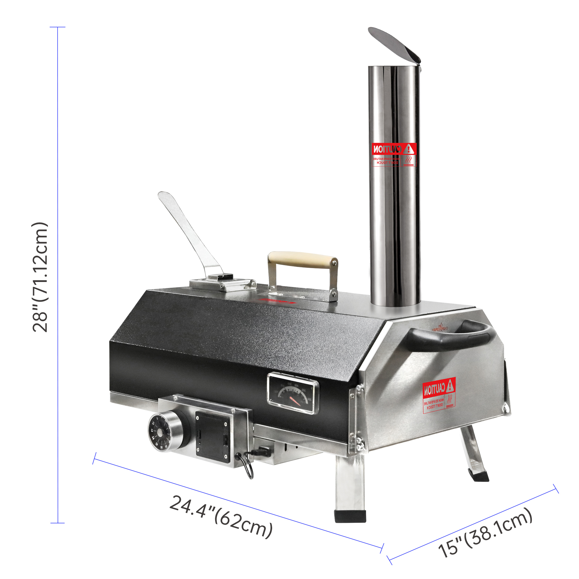 Xspracer Stainless Steel Wood Fired Outdoor Pizza Oven