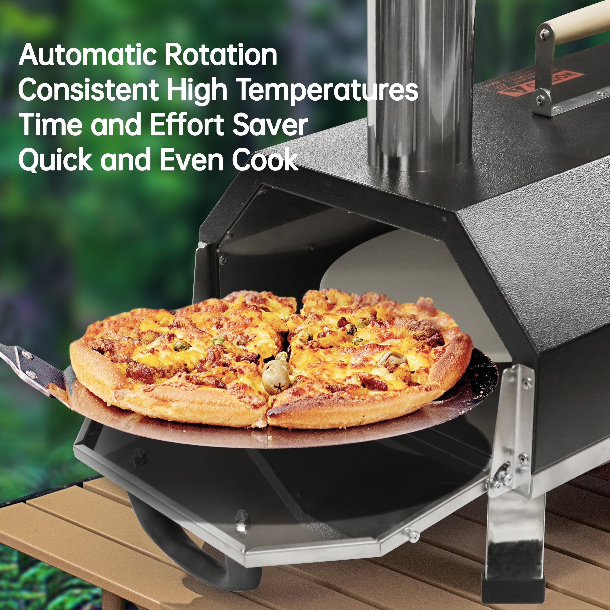 Xspracer Stainless Steel Wood Fired Outdoor Pizza Oven