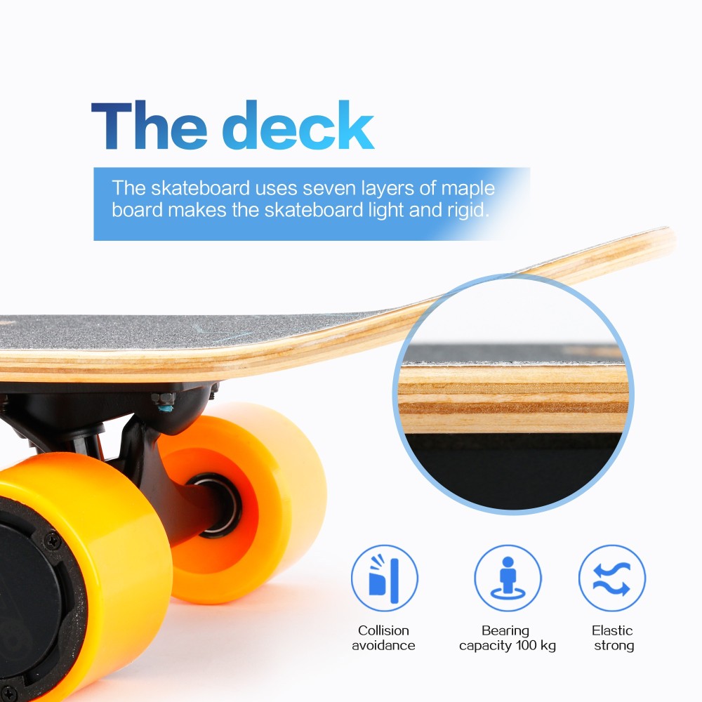 Small Portable Longboard Electric Skateboard with Remote Control