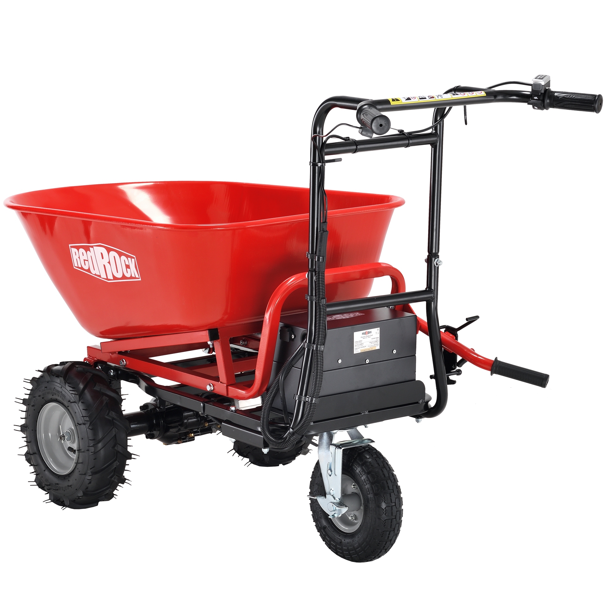 6-cu ft Electric Power Cart Utility Yard Cart with 500 lbs Load Capacity and Brushless Motor System