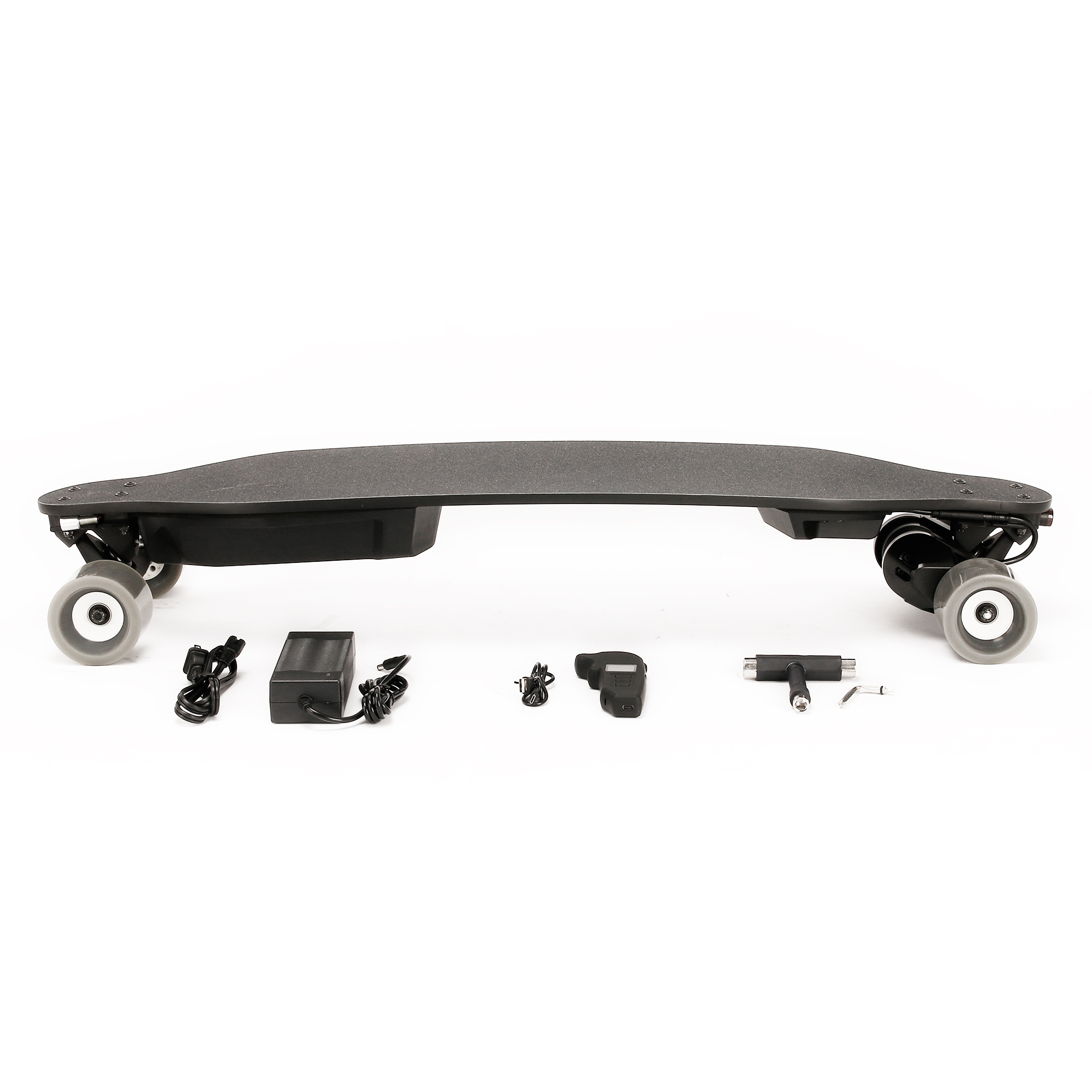 All Terrain Dual Portable Longboard Electric Skateboard with Remote Control and 2 Dual Belt Motors