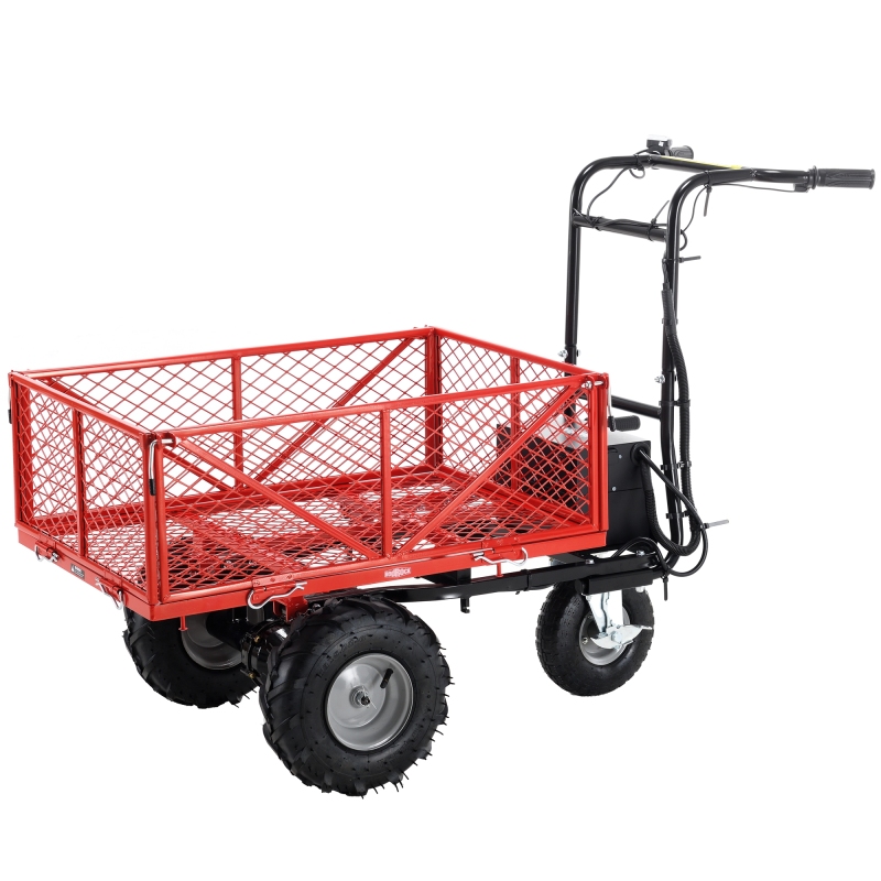 6-cu ft Electric Power Cart Utility Yard Cart with 500 lbs Load Capacity and Brushless Motor System