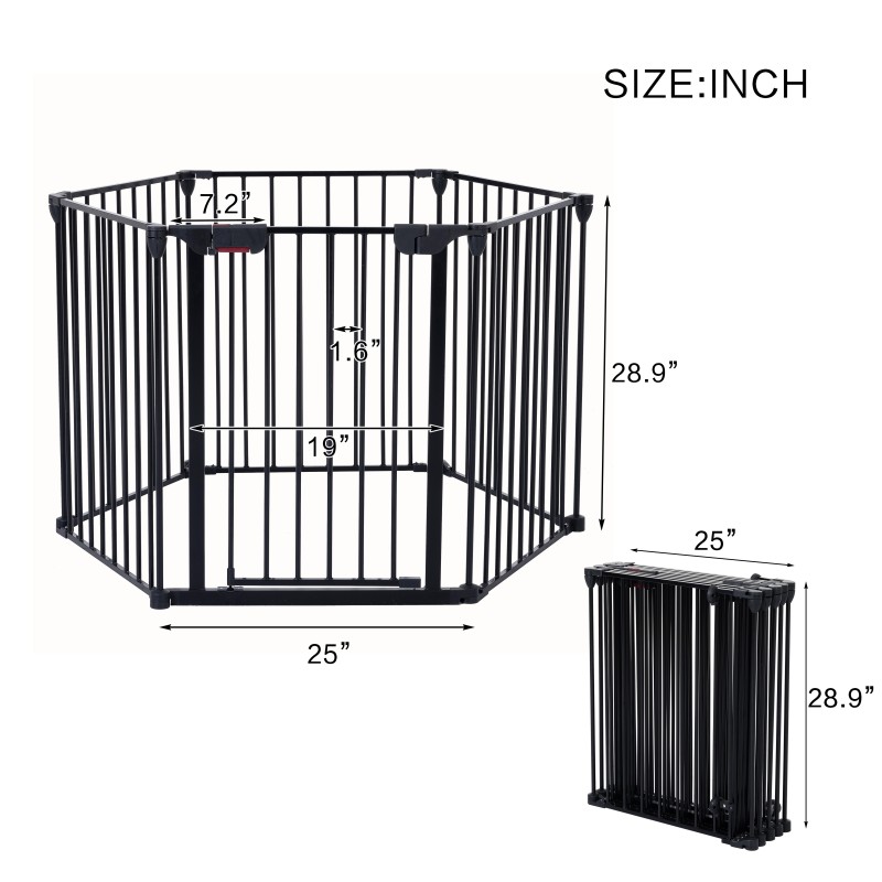 Adjustable 6 Panel Safety Gate