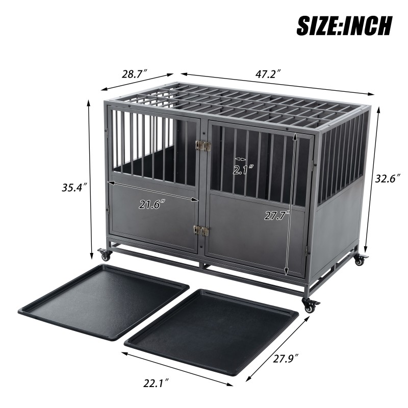 48-in Carbon Steel Dog Crate