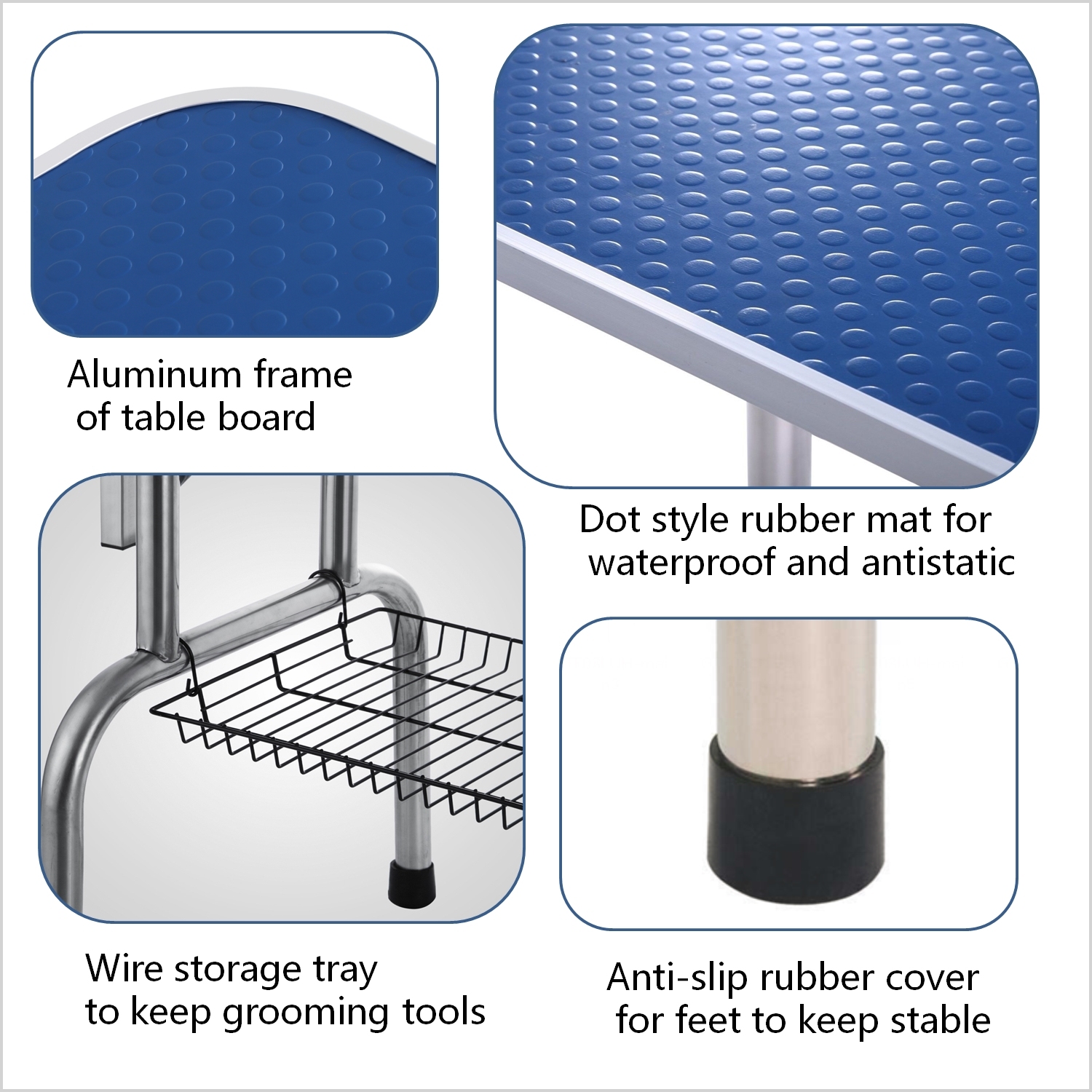 Professional Pet Grooming Table Blue