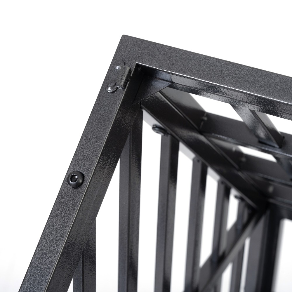 43-in Carbon Steel Dog Crate with Wheels