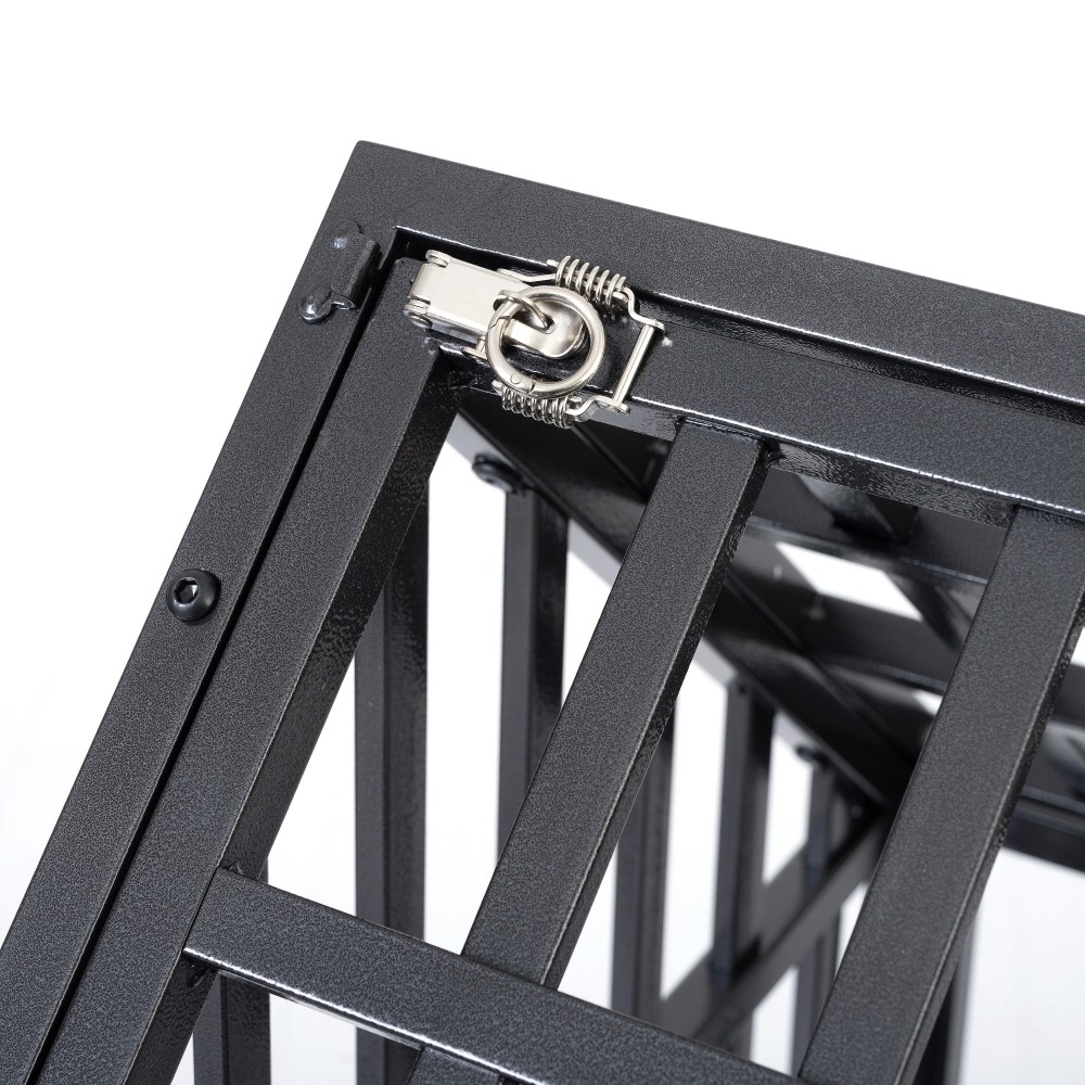 43-in Carbon Steel Dog Crate with Wheels