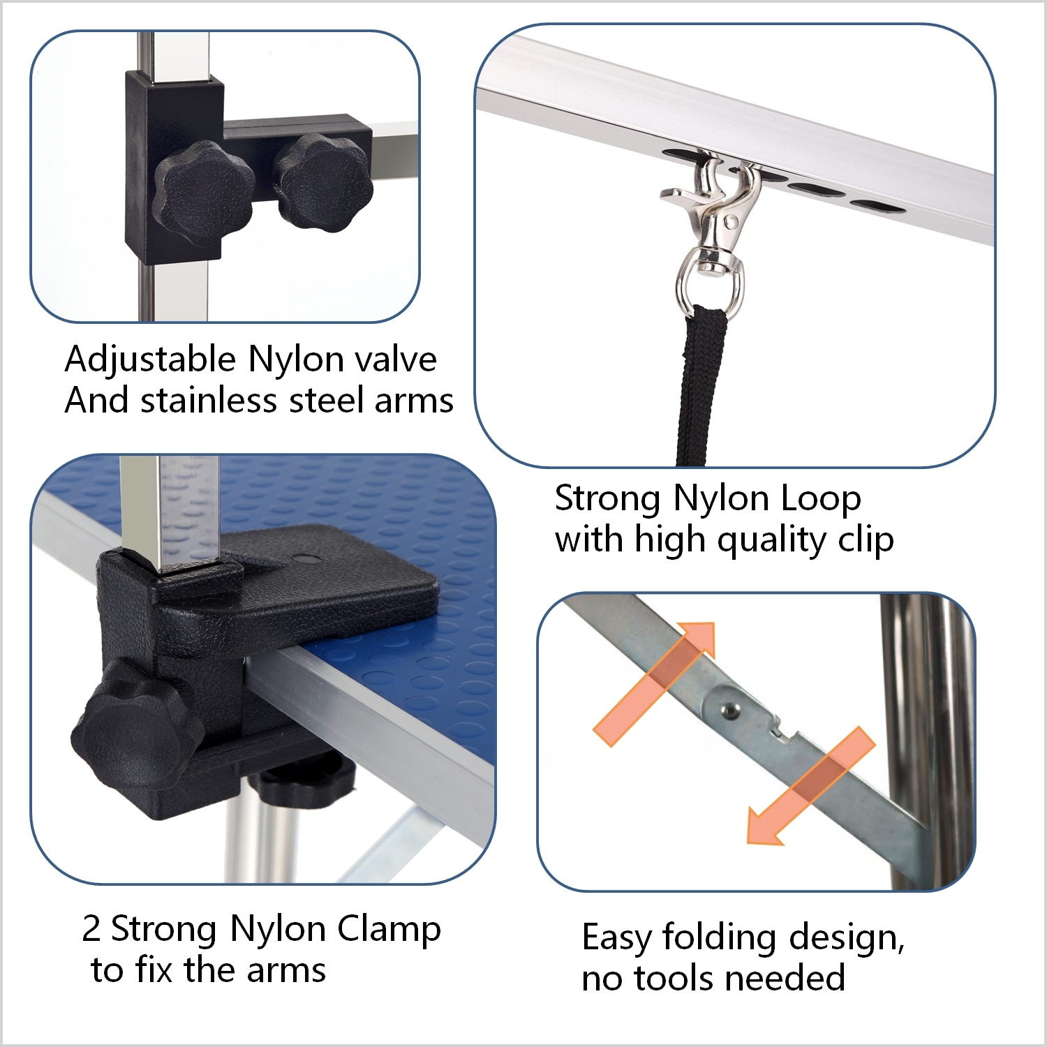 Professional Pet Grooming Table Blue