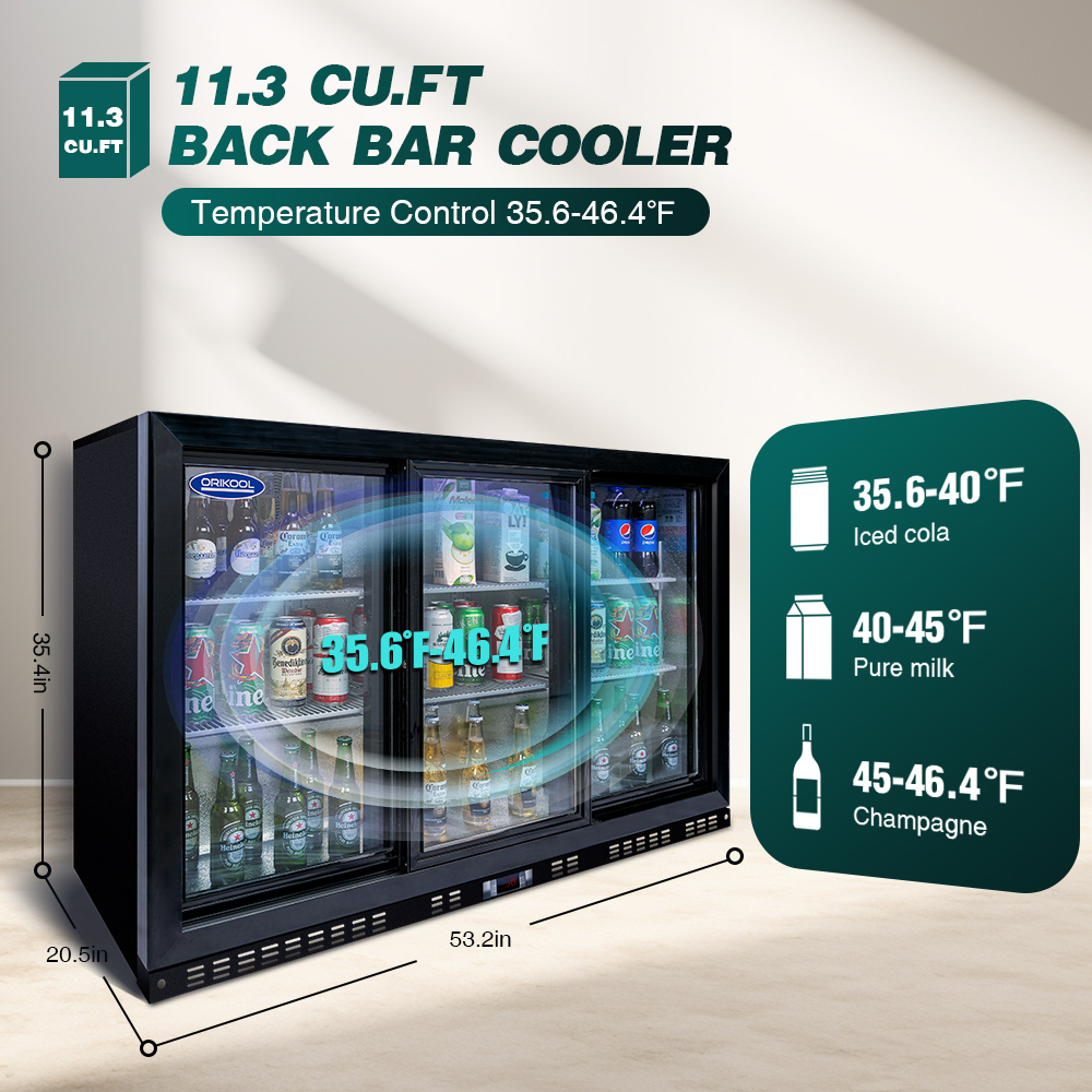 53-in W 480-Can Capacity Aluminium Built-In/Freestanding Beverage Refrigerator with Glass Door