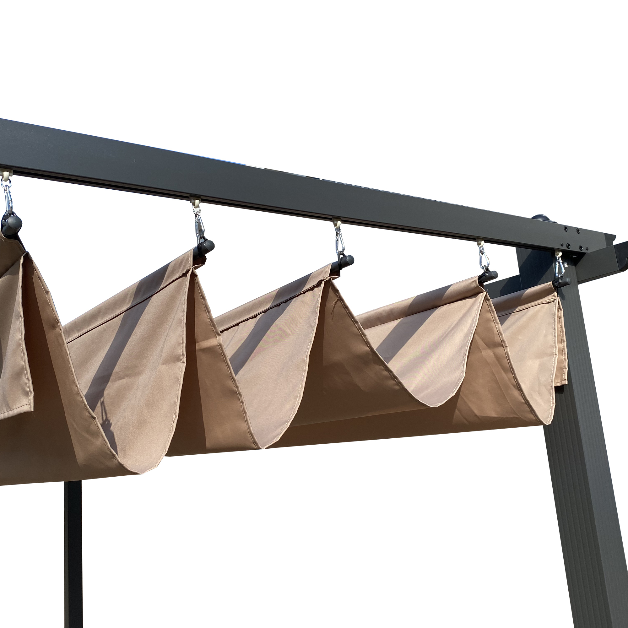 13-ft x 10-ft Beige Polyester Rectangle Adjustable Gazebo