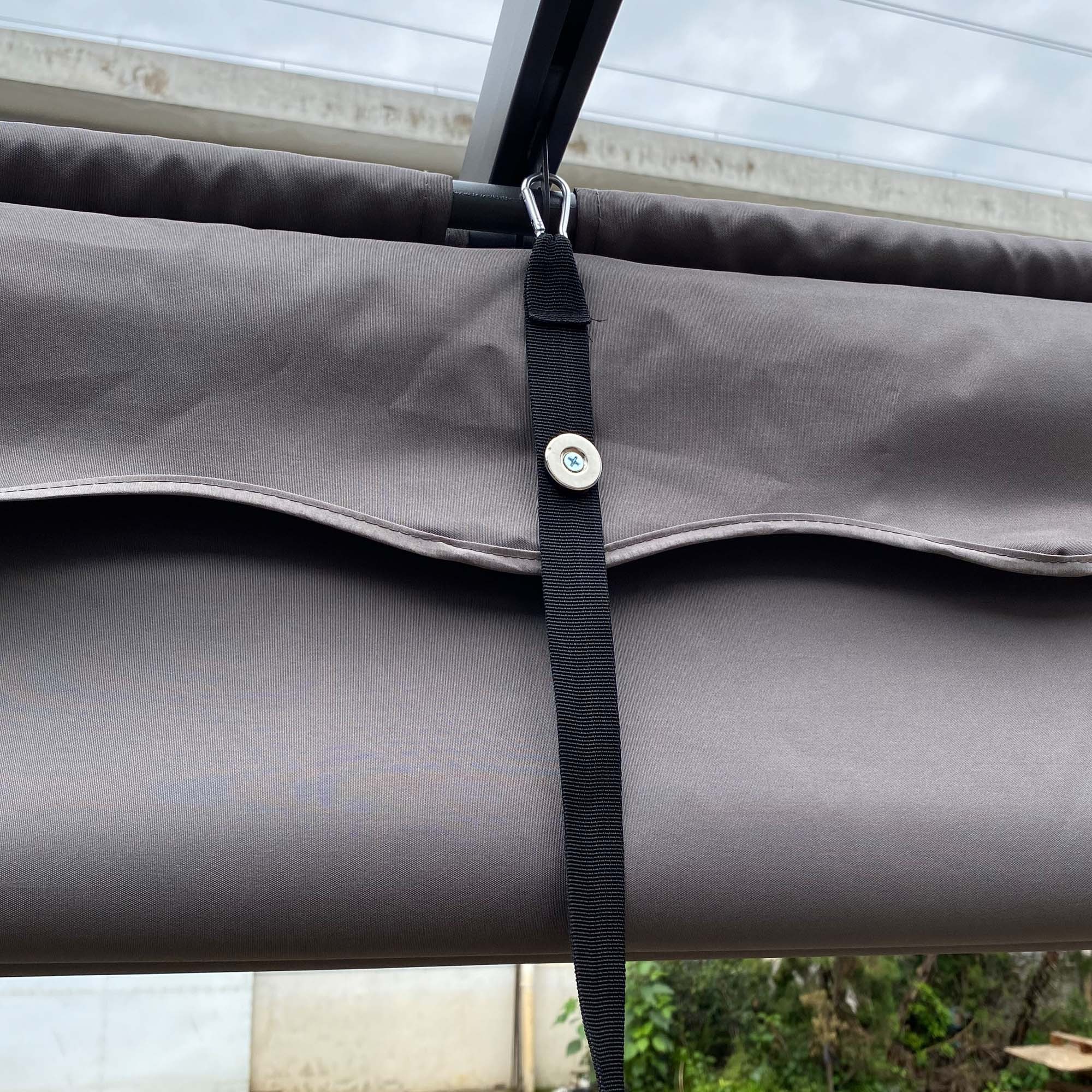13-ft x 10-ft Gray Polyester Rectangle Adjustable Gazebo