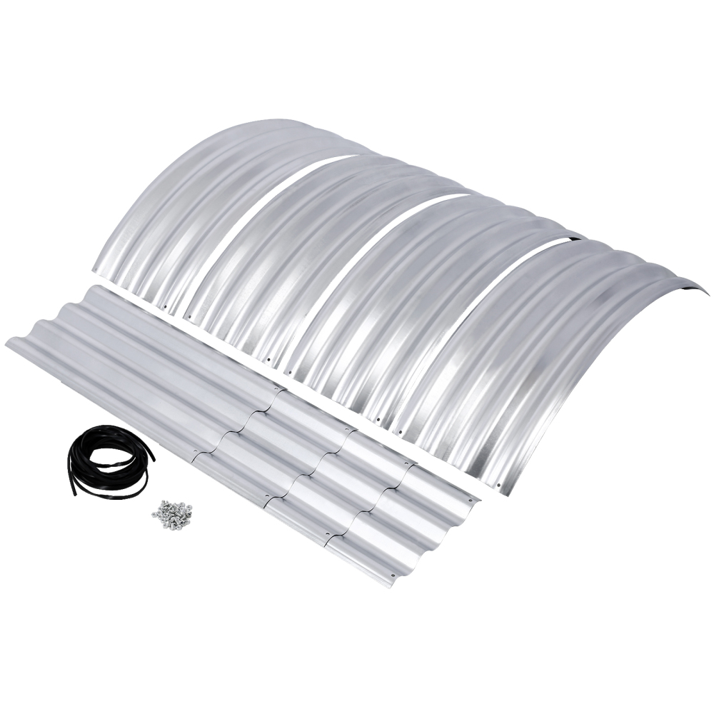 8 x 4 x 1 ft 2 PCS Oval Galvanized Planter Raised Garden Boxes
