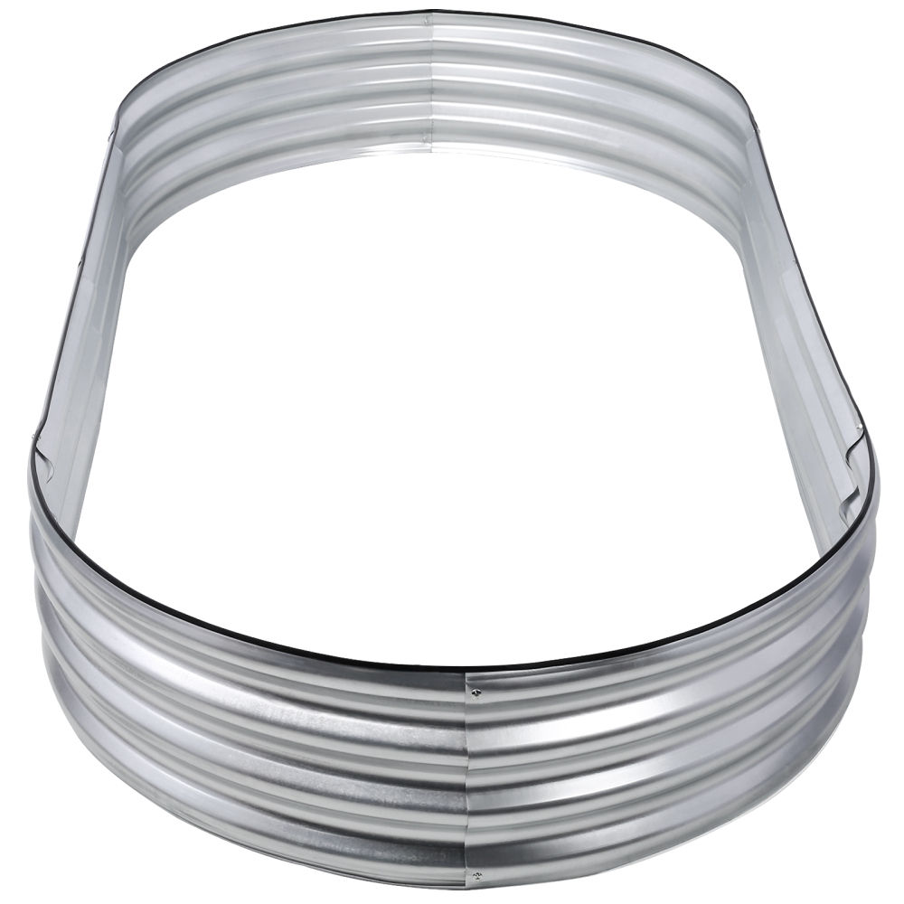 6 x 3 x 1 ft 2 PCS Oval Galvanized Planter Raised Garden Boxes