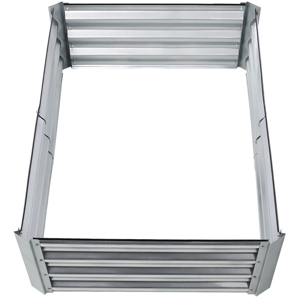4 x 3 x 1 ft Square Galvanized Planter Raised Garden Boxes